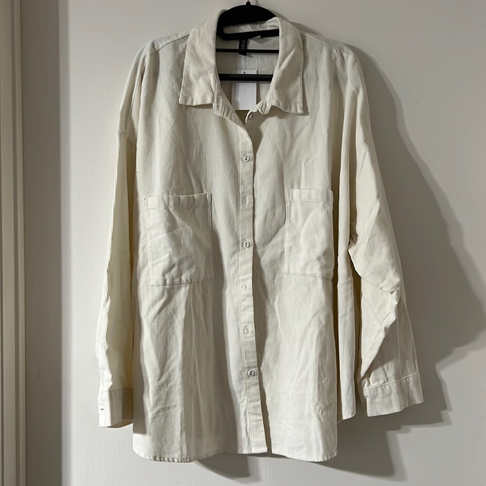 H&M corduroy button down shirt